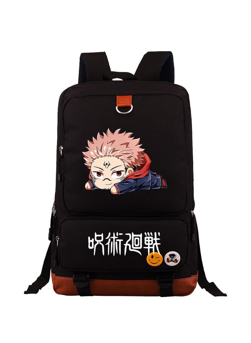 حقيبة ظهر مراهقين برسوم كرتونية من الأنمي الياباني ‘Jujutsu Kaisen’، حقيبة سفر للرجال والنساء، مزينة بطبعات سيتورو غوجو و’كوتسوييد يوجيتو’، حقيبة رياضية غير رسمية ذات طابع شخصي